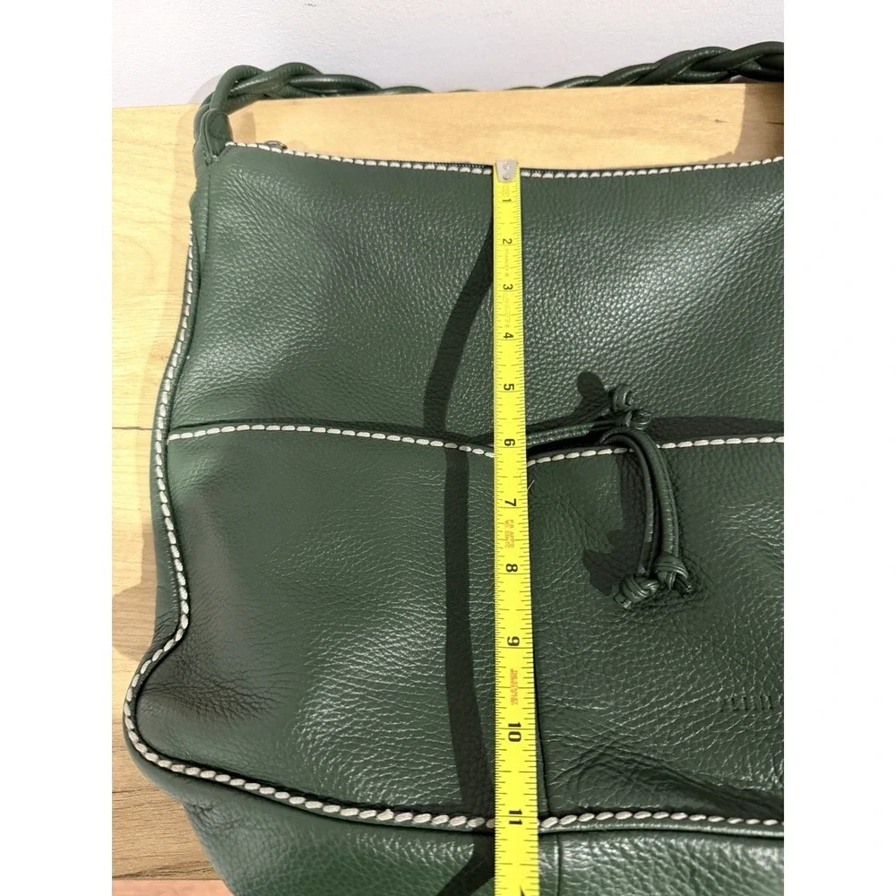 PLINIO‎ VISONA ITALY GREEN SATCHEL GENUINE LEATHER OVERSIZED HANDBAG F